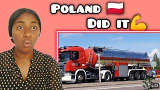 Reaction to Firetrucks from Poland  in Sweden  to help fight fire emergencies.