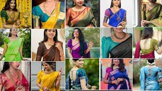 Beautiful  silk saree blouse designs/blouse designs new model/blauj dizain #blaujdizain