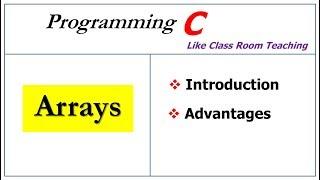 arrays in c programming | introduction |