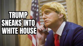 Trump Sneaks Into White House