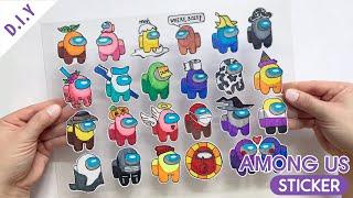 CUTE AMONG US STICKERS / DO IT YOURSELF STICKERS / DIY & DRAW AMONG US / CUSTOM STICKERS