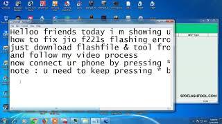 jio f221s flashing error solution
