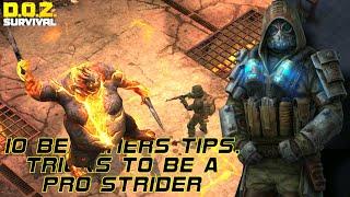 10 Tips & Tricks For Beginners To Be A Pro Strider | DOZ | Dawn Of Zombies: Survival