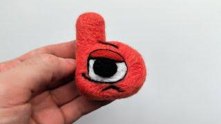 ASMR Russian Alphabet Lore "lowercase ь" (Harrymations version) Needlefelt Wool Art