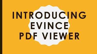 Intro: Evince PDF viewer for Linux #linux #pdfreader #evince