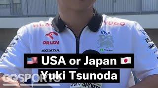 F1's Yuki Tsunoda Plays 'USA or Japan'