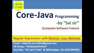 Java Regular Expression with Matcher class Methods || Java Regex || Java Matcher Class || #385