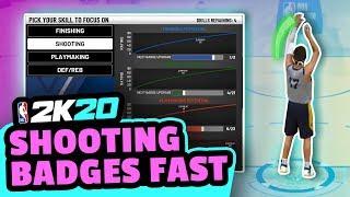 HOW TO GET SHOOTING BADGES FAST in 2K20 TEAM PRACTICE