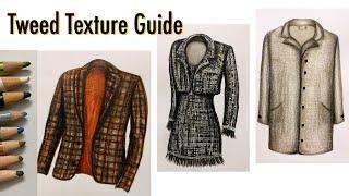 Tweed Illustration guide | Different types of tweed | Art Studio by Srabani