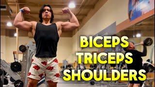 Biceps Workout with dumbbells | Exercise for strong Shoulders | Triceps workout at gym