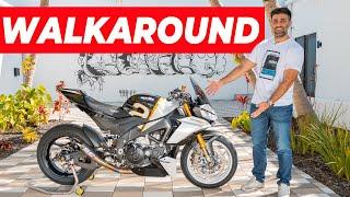 UP CLOSE and PERSONAL with OUR Aprilia Tuono V4 1100 Factory | Walkaround