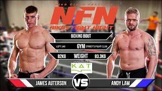 BODYBUILDER VS BOXER - JAMES AUTERSON VS ANDY LAW - NIKO FIGHT NIGHT