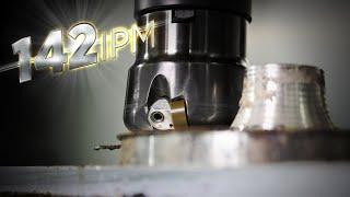 Using Ceramic to Cut Inconel 24X FASTER Than Carbide Insert Shell Mill | Kennametal KCRA Shell Mill