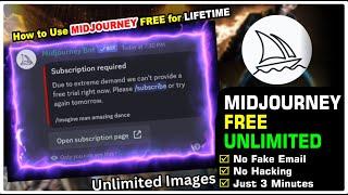 How to Use MidJourney FREE for LIFETIME | MidJourney FREE UNLIMITED | NO Subscription or Fake Emails