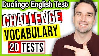 20 Vocabulary Tests CHALLENGE: Duolingo English Test Practice Lesson