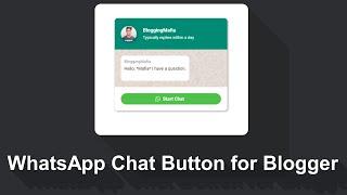 How to Add WhatsApp Chat Button in Blogger
