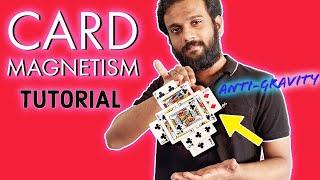 Impossible Card Magnetism Effect Revealed!|Anti-gravity|Magic Tutorial Malayalam|Visual Magix