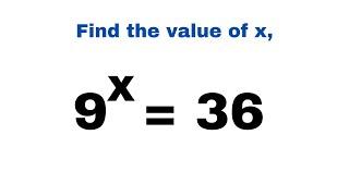 Maths Olympiad | Solving Exponential Equation Using Logarithm