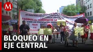 En CdMx, habitantes de comunidades indígenas bloquean Eje Central y avenida Juárez