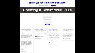 Creating a Testimonial Page with Bubble.io