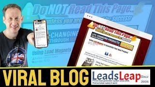 LEADS LEAP | How to setup a Viral Blogging system using LeadsLeap