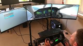 Flight simulator 2020 3 27" monitor setup with HP Omen Gaming Orisal desktop