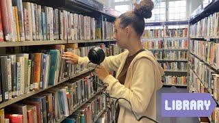 ASMR - In the Library | Book tapping, scratching, page turning, and tracing