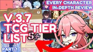 DEFINITIVE V.3.7 Genshin Impact TCG Character Tier List  | Genius Invocation TCG (PART 1)