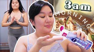 vlog • PRODUCTIVE 3AM MORNING Routine ( WALANG Hilamos, Workout + Breakfast ) | Kris Lumagui