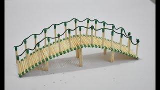 Matchstick Art and Craft Ideas | How to Make Miniature Matchstick Bridge for Project