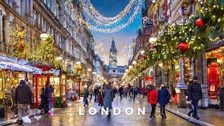 Walking Tour of London at Night  | Oxford Street | London Walking Tour