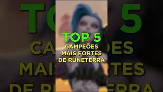 OS 5 CAMPEÕES MAIS FORTES DE RUNETERRA #shorts #lol #curiosidades