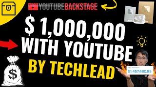 Build a $1,000,000+ business on YouTube - YouTube Backstage Review by TechLead