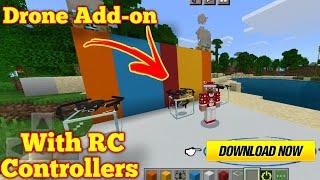 HOW TO PLAY DRONE MOD ON MINECRAFT PE | DRONE ADD -ON | IN HINDI