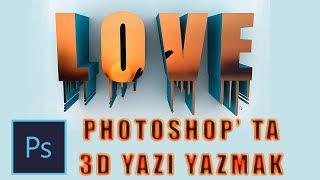 Photoshopta 3D yazı yazma