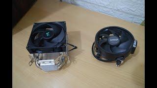 AMD stock  vs deep cool ag300 cooler test