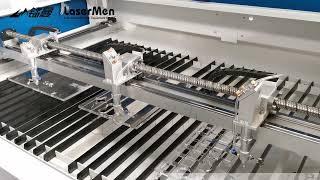 [LaserMen] Three heads Co2 acrylic laser cutting machine with ball screw transmission