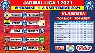 Jadwal BRI Liga 1 2021 Pekan Pertama - Persib vs Barito - PSS vs Persija   PSM vs Arema - Indosiar