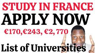 STUDY IN FRANCE IN 2024|APPLY NOW|AFFORDABLE SCHOOLS