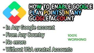 How To enable Google Play Points Feature in Any Google Account | Get $1-$10 Free Google Play Credits