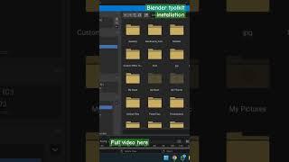 BLENDER TOOLKIT FREE Installation