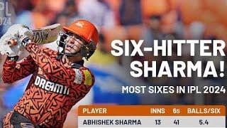 Abhishek sharma all sixes in ipl 2024 ️ | ipl sth team | #ipl #cricket