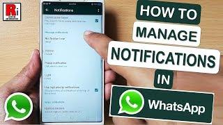 MANAGE NOTIFICATION SETTINGS IN WHATSAPP