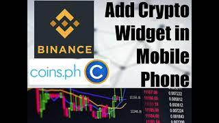 How to add Crypto Widget in mobile phone (Android)