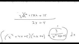 Integrate a rational function using long division of polynomials