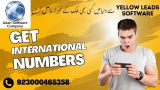 How to Get Unlimited International Numbers |Yellow leads Extractor| URDU |HINDI| Adan Software