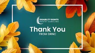 Thank You from Disability Rights NC