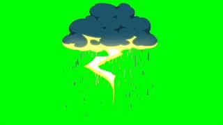 Storm Cloud 2D Animation (Green Screen)