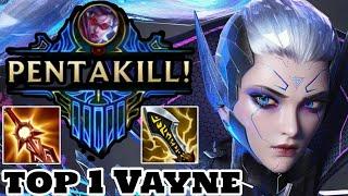 Wild Rift Vayne - (pentakill)Top 1 Vayne Gameplay Rank  challnger