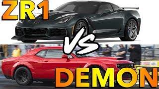 Dodge Demon vs 2019 Corvette ZR1 (Dig Race)